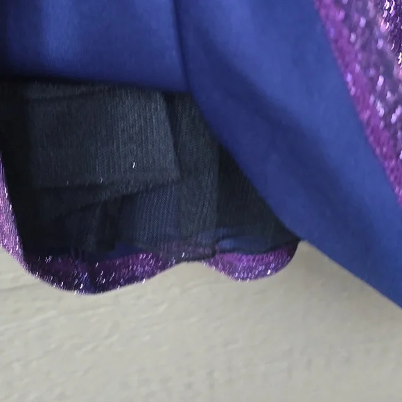City Studio Purple Glitter Iridescent Fit And Flare Party Dress 7